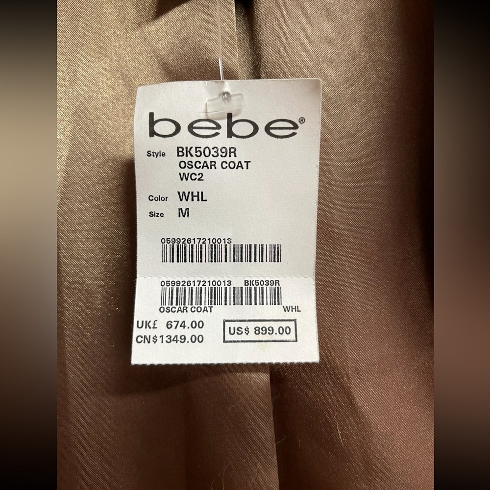 NEW BEBE REAL Fur Leopard Print Coat - Picture 5 of 9